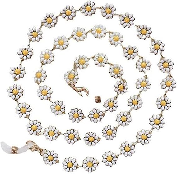 Glasses Chain, Daisy Sunglasses Chain, Glasses Strap, Fixed Glasses, 2 pieces.