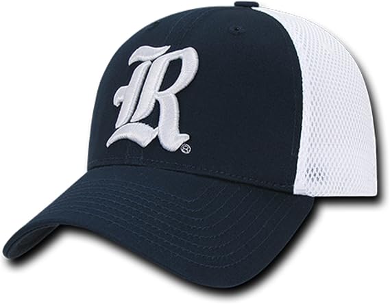University of Rice Owls Mesh Structured Flex Baseball Fitted Ball Cap Hat Navy Blue...