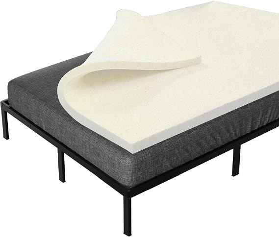 Treaton, 3-Inch High Density Medium Firm Foam Mattress Topper, CertiPUR-US Certified for Superior Comfort and Support, Full, White