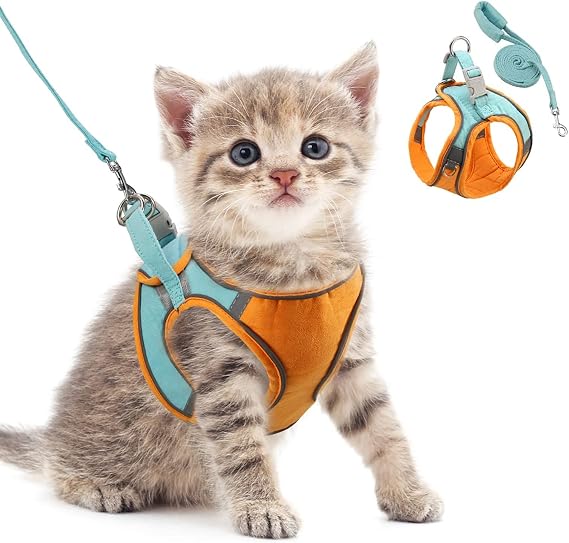 ORIA Cat Harness and Leash Set, Escape Proof Cat Vest Harness, 4.4 to 6.6lb