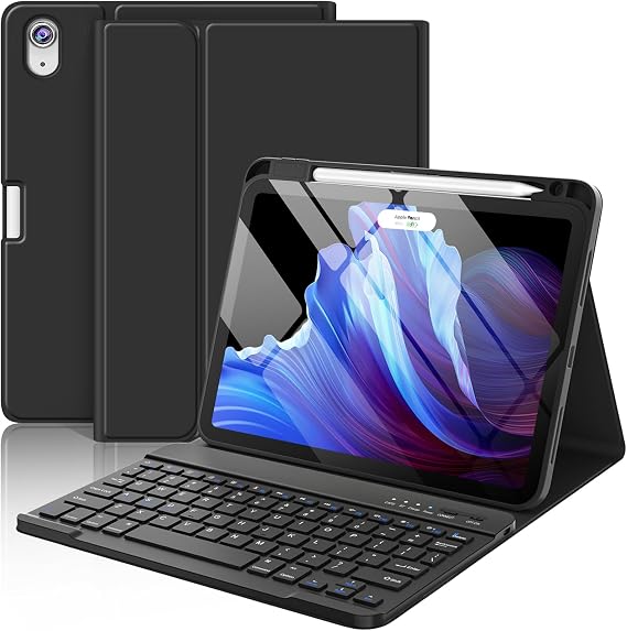 FUWANG Keyboard Case for iPad Air 11 inch M4 2026/M3 2025/M2 2024 & iPad Air 5th 4th Generation Case with Keyboard, Detachable Magnetic Keyboard Cover for iPad Air 11 inch/Air 5th/Air 4th, Black