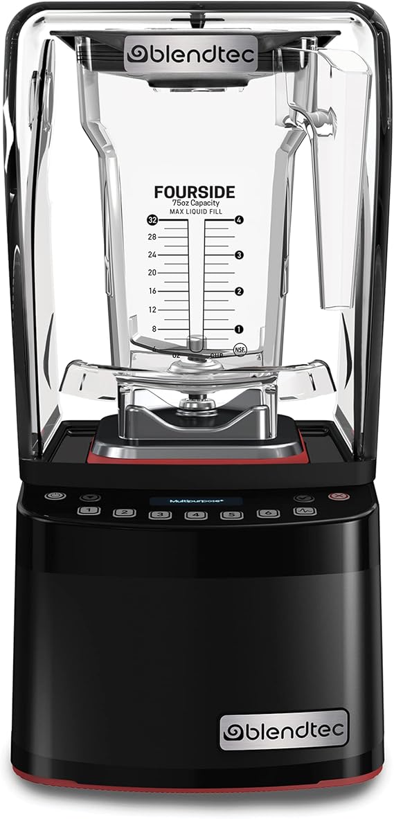 Blendtec Stealth X 885 Commercial Blender (Black) & 75oz* FourSide Jar