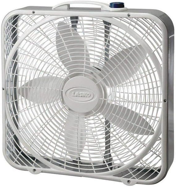 Lasko 3733 Box Fan, 3-Speed, 20-Inch, White