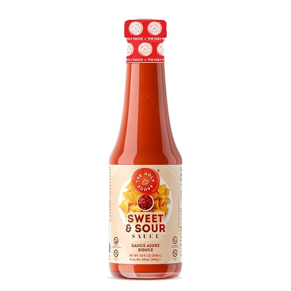 Holy Sauce Sweet & Sour Sauce 300mL - Halal Certified Tangy & Fruity | Versatile Dipping & Cooking Sauce | Bold & Authentic