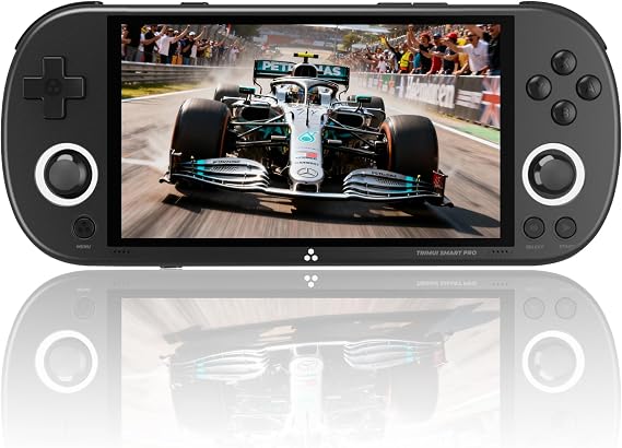 TRIMUI Smart Pro Handheld Game Console,5000mAh Built-in 128G with 15000 games,Linux System,5- inch IPS High-Definition Screen,RGB Dual Joystick Design (Black,128G)