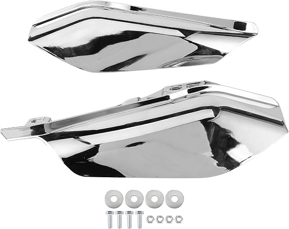 Motorcycle MidFrame Air Deflector Trim Heat Shield 2Pcs ABS Plastic Cover for Touring Trike Models 2009 2018 Direct Heat Away Upgrade Appearance Easy Install (Cr Plating)