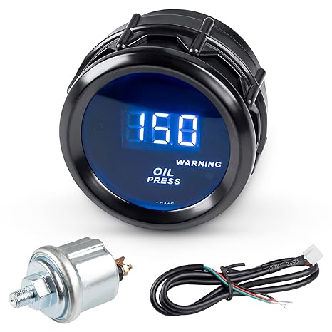 Oil Pressure Gauge 0-150 PSI DC12V Press Gauge Meter Kit 2inches 52mm