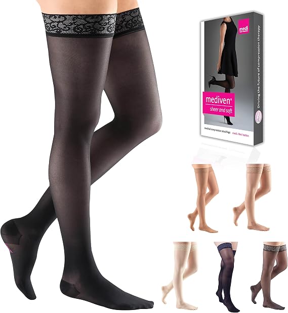 Mediven Sheer & Soft Womens Thigh High 1520 mmHg Compression Stockings