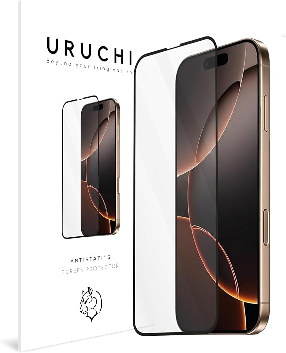 URUCHI iPhone 15 Plus Anti-Static Screen Protector, HD Full Scope Screen Cover Window Film