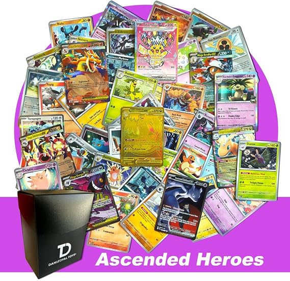 Ascended Heroes TCG Pokemon Compatible Random Assortment Bundle ||  Ultra Rare + 20 Random Cards + Dan123yal Deck Box