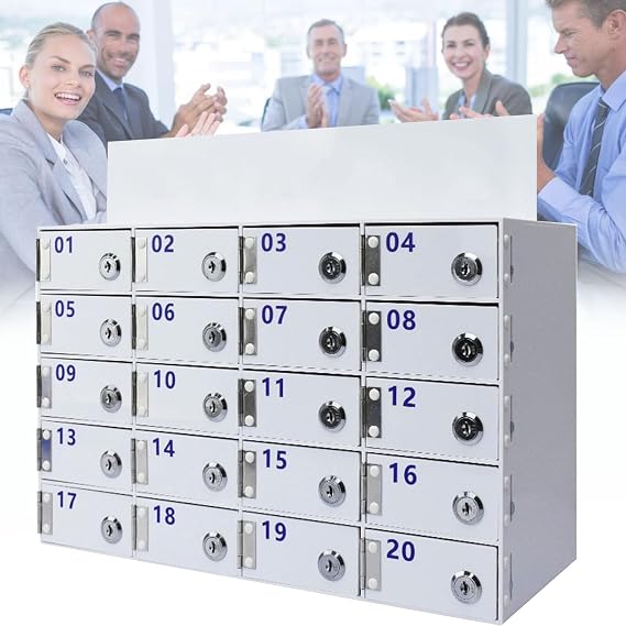 Storage Cabinet for Mobile Phones,Cell Phones Lock Box Cell Phone Holder,Cellphone Locker with Keys,Wall Cell Phone Organizer for Office,Classroom,100Slots (100Slots)