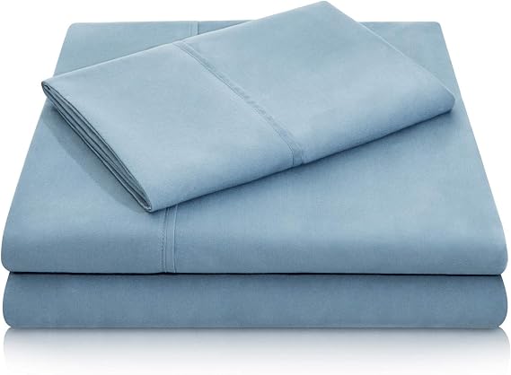 MALOUF Double Brushed Microfiber Super Soft Luxury Bed Sheet Set - Wrinkle Resistant - Split King Size - Pacific