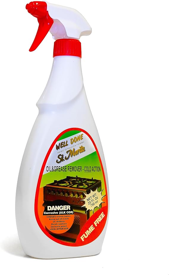 St. Moritz Oil & Grease Remover - Cold Action Fume Free, 27 Oz.