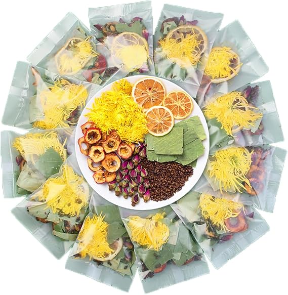 Winter Melon Lotus Leaf Tea,Oil Cleansing Tea,Chrysanthemum,Winter Melon,Orange Peel,Cassia Seed,Buckwheat,Hawthorn,Lotus Leaf,Red Rose,Multiple natural ingredients Blend Formula (1)