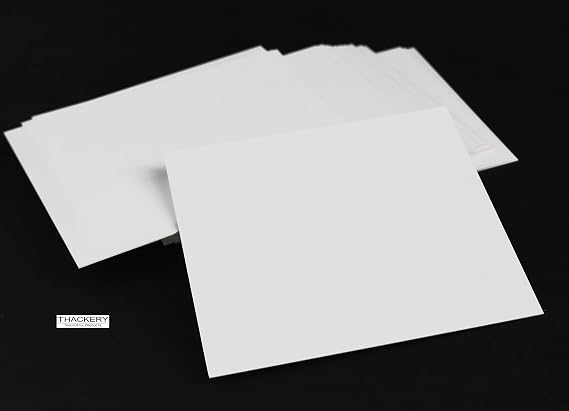 1/3/5/10 Pieces of Thin Square Alumina Ceramic Sheets - .020" (.5mm) Thick X 4" X 4" - Alumina - Fully Fired Ceramic Substrate (1 Piece)