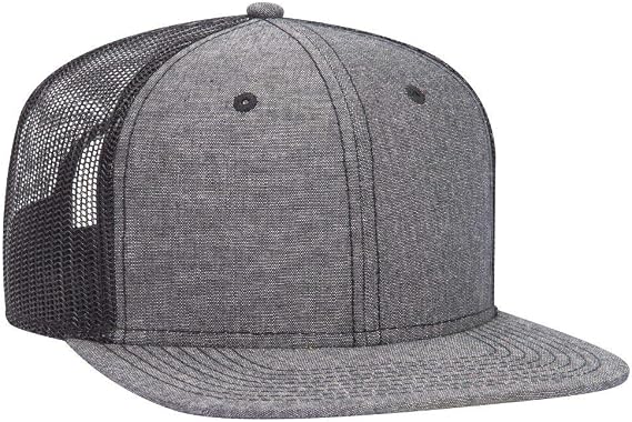 OTTO Snap 6 Panel Pro Style Cotton Blend Chambray Snapback Hat