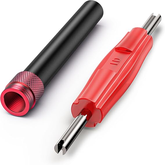 Zihvfzu EVAP Service Port Adapter Connector Kit - with Valve Removal Tool - Suitable for Connecting Accessories of All Automotive Smoke Leak Testers