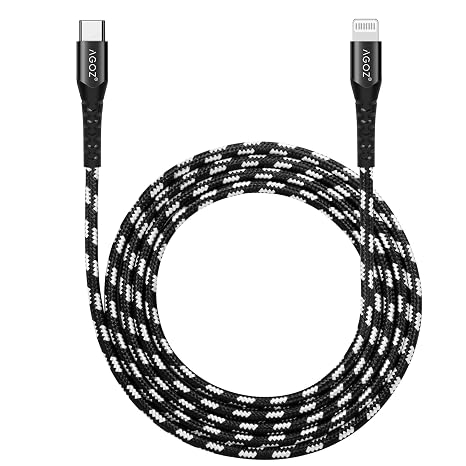 AGOZ 10FT Apple MFI Certified Lightning to USB C Cable Fast Charger Cord Compatible with iPhone 14 Pro Max, iPhone 13, iPhone 12, iPhone SE, iPhone 11 Pro Max, iPhone XR X XS, iPhone 8 Plus 7 6S 6 5