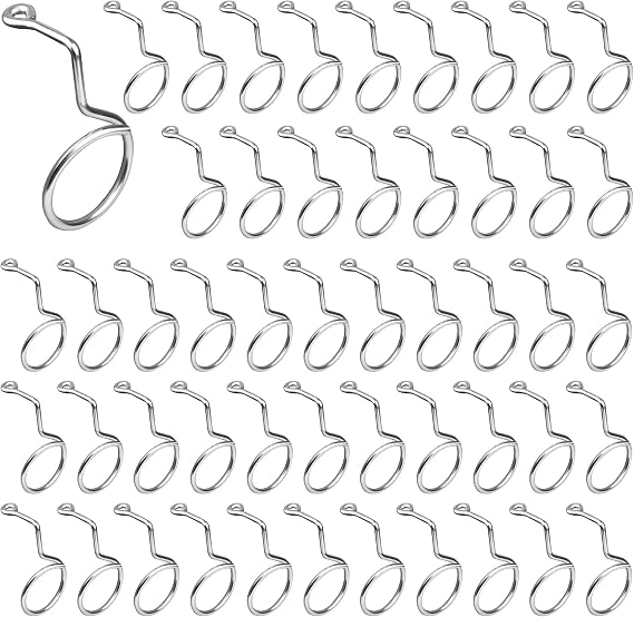 50 Pieces 2" Diameter Screw Mount Bridle Rings, Heavy Duty Cable and Wire Support, Metal Cable Ring Hangers for Low Voltage Cable Wire Management