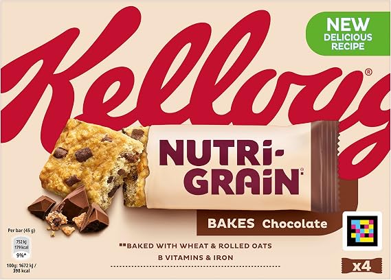 Kellogg's Nutri-Grain Bakes Chocolate Snack Bars 4x45g