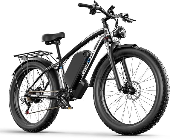 Electric Bike for Adults, 2000W Peak 2500W Fat Tire Electric Bicycle, 52V 19.2/32AH Ebike Battery, Max 40MPH&100Miles, 24"/26", Hydraulic Disc Brake for Mountains, Snow, Sand, Road, 21 Speed