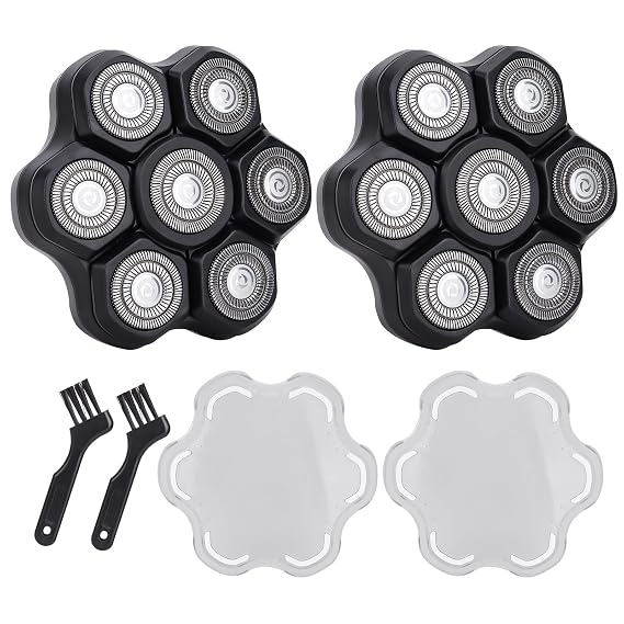 7 Blades Head Shaver Replacement Heads - Magnetic Shaver Replacement Head - Universal Replacement Heads 2pcs