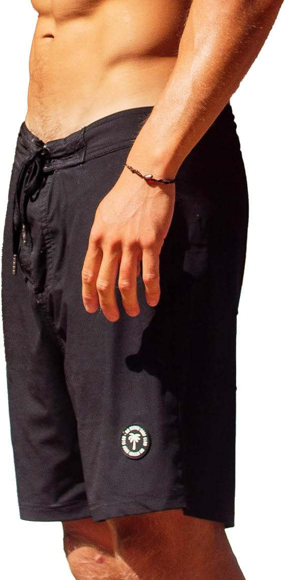Ho Stevie! Mens Surfing Boardshorts with Anti-Water Pockets, Key Loop, 17" Outseam Swim Trunks