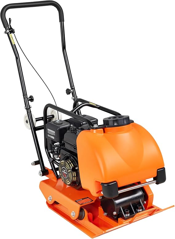 7HP Plate Compactor for, Paving, Landscape, Walkways, Asphalts, 3035 lbs Compaction Force 212cc Gas Engine, 22 x 18.7 inch Plate, 5600 VPM Power Plate Tamper Dirt Compactor