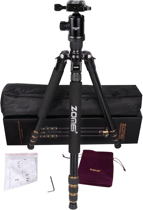 ZOMEI Z688 Tripod Magnesium Alloy Monopod Stand with Ball Head and Quick Release Plate for DSLR Camera