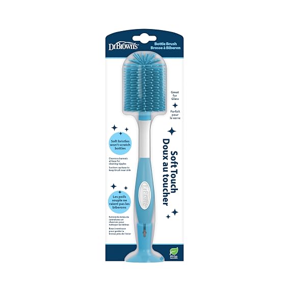 Dr. Brown's Soft Touch Baby Bottle Cleaning Brush, Blue, 1-Pack