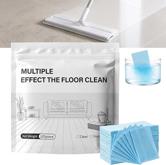 Multi-Surface Floor Cleaner Tablet, Multi-Effect Floor Cleaning Sheets, Multi Effect Floor Cleaner Sheets, Luxury Vinyl Plank & Wood Floors(Camellia Scent, 100PCS)