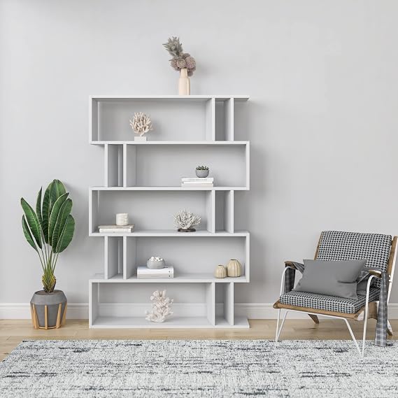 Ada Home Decor Berwyn Bookcase, 43'' x 63'' x 10'', White