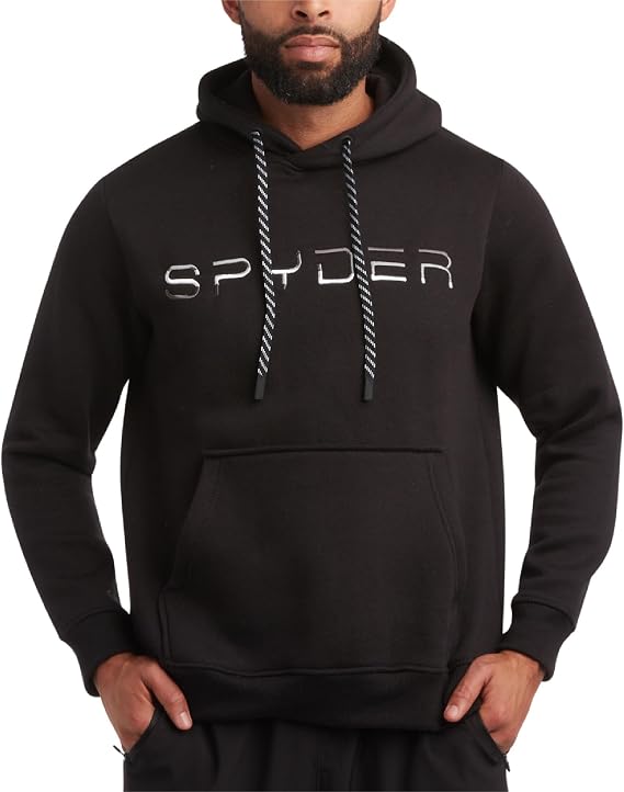 Spyder Mens Hoodie - Hooded Fleece Heavyweight Pullover Sweatshirt for Men | Athletic Performance, Soft Warm Hooded Sweatshirt, Comfortable Everyday Fit for the Gym, Workout, Lounging, and Casual Wear
