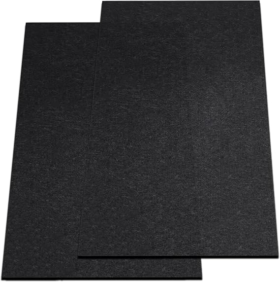 Nexboraque 2 Pcs Garage Floor Mat, 152 x 92 cm Oil Spill Protection for Under Car Driveway with Waterproof Backing, Black Reusable Rubber Surface Protector
