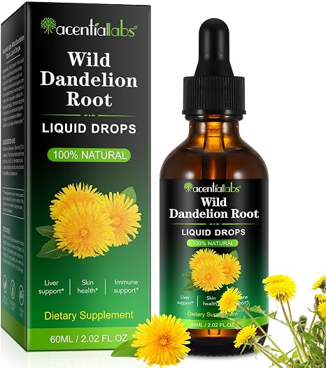 Dandelion Root Extract 100% Natural Dandelion Root Drops Dandelion Root Extract Dandelion Tincture to Support Liver Detoxification and Cleansing 60 ml