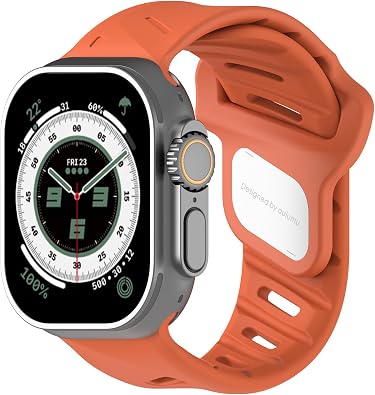 Aulumu A02 Compatible with Apple Watch Ultra/Ultra 2 Band - 49mm for Men, Sport Bands for iWatch 46mm(Series 10),45mm(9/8/7),44mm(SE2/SE/6/5/4),42mm(3/2/1)