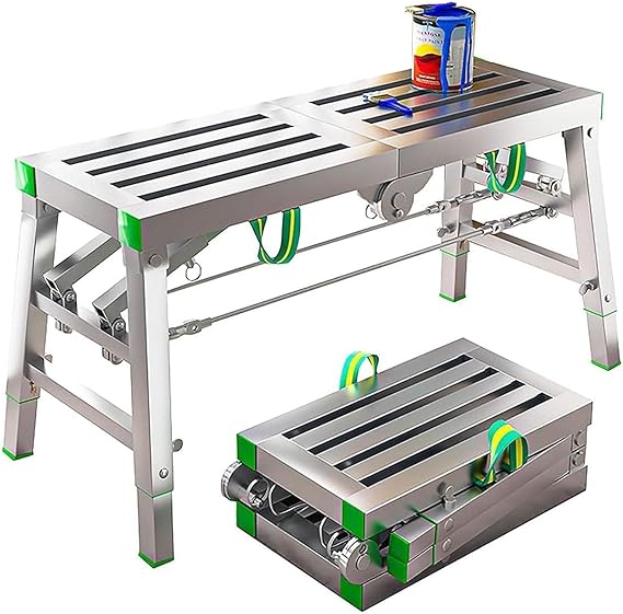 Multifunctional Welding Frame with Adjustable Height Foldable and Retractable Horse Stool Technical Work Platform Suitable for Picking up Decorative Items