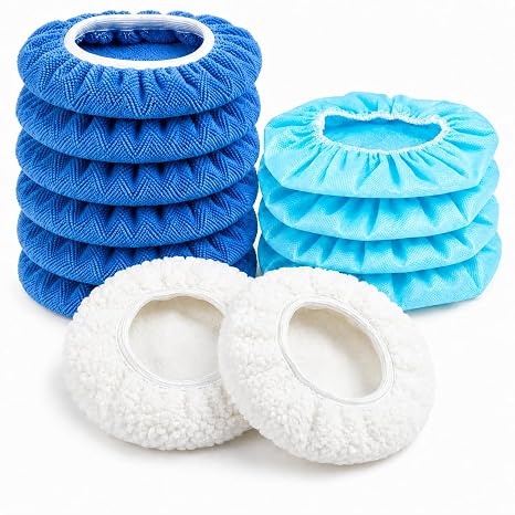 Sukh Car Buffing Pads Bonnets, 5-6 inch Polishing Bonnets for Car Buffer