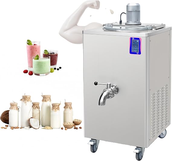 Kolice Commercial 220V Milk Pasteurizer 36L, Commercial Milk Pasteurization Machine, Pasteurization with Heating,Cooling,Timer,Temperature Control,Auto Clean, For Milk Juice Yogurt Sterilization