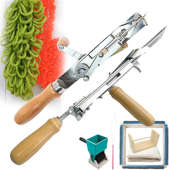 Manual Tufting Tool Kit with Frame and Accessories for DIY Rug Making at Home