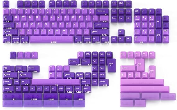KPREPUBLIC Hififox x Domikey Seven Elements Slime Cherry Profile ABS Doubleshots Keycap Set for Keyboard BM60 CSTC75 BM65 BM68 XD60 (ElectroSlime Base Keycap x1)
