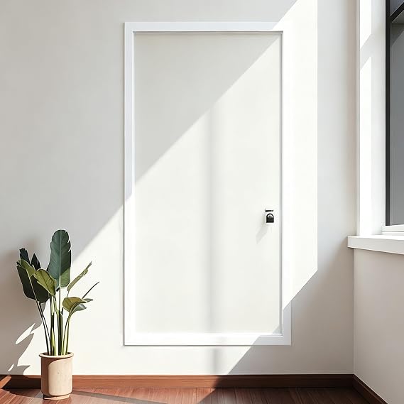 Heavy-Duty Aluminum Attic Access Door with Key Latch 12x16in to 36x48in Wall/Ceiling Plumbing Inspection Hatch, Stainless Steel Reinforced Panel(Beige,28x42in/71x107cm)