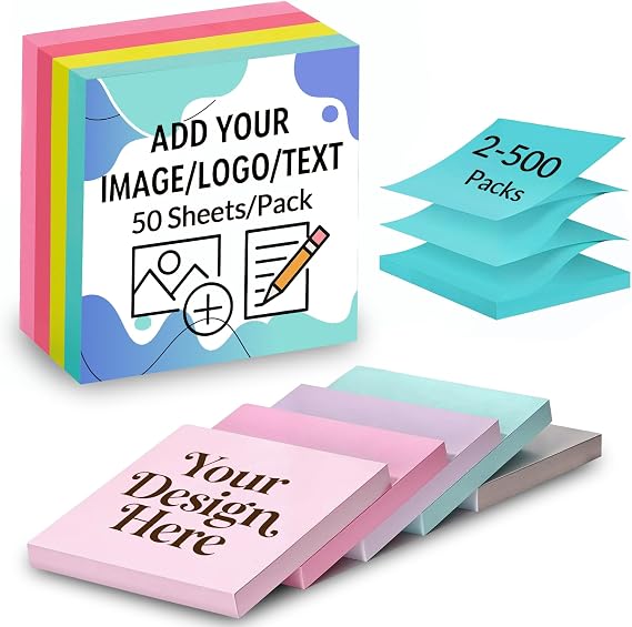 2 Pads Personalized Sticky Notes Bulk