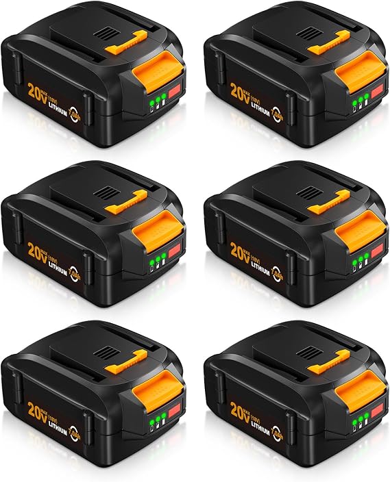 6Packs 20V WA3520 4.0Ah Battery Replacement for Worx 20V Battery