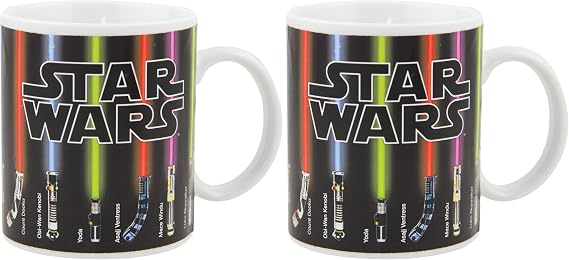 Star Wars Lightsaber Heat Change Coffee Mug - Officially Licensed Disney Merchandise (Pack of 2)