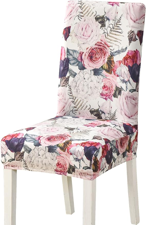 XNN Modern Stretch Dining Chair Covers Removable Washable Spandex Slipcovers for High Chairs 4/6 PCS Chair Protective Covers (DD, 6PCS/Set)