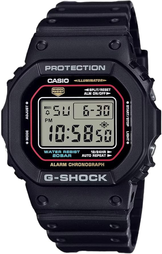 01 G-Shock Casio G-Shock DW-5600RL-1ER Dress Watch, Black