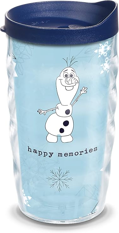 Tervis Disney - Frozen 2 - Olaf Made in USA Double Walled Insulated Tumbler Travel Cup Keeps Drinks Cold & Hot, 10oz Wavy, Classic
