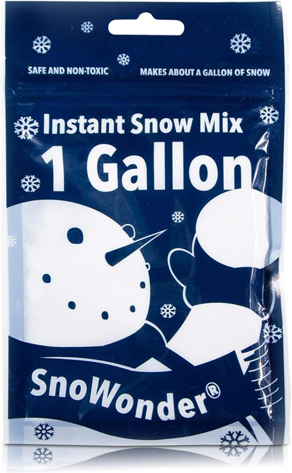 SnoWonder Instant Snow Fake Artificial Snow - Ideal for Making Cloud Slime, Mix Makes 4 litres of Fake Snow