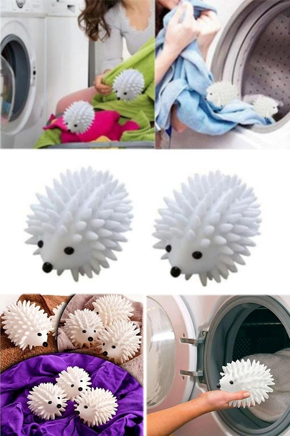 Reusable Hedgehog Laundry Ball 2 Dryers and Cleaning Balls